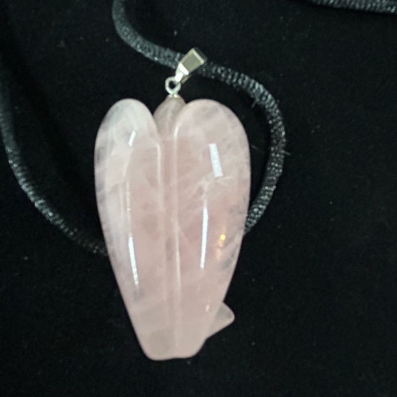 Rose quartz, angel necklace - Picture 4 of 6